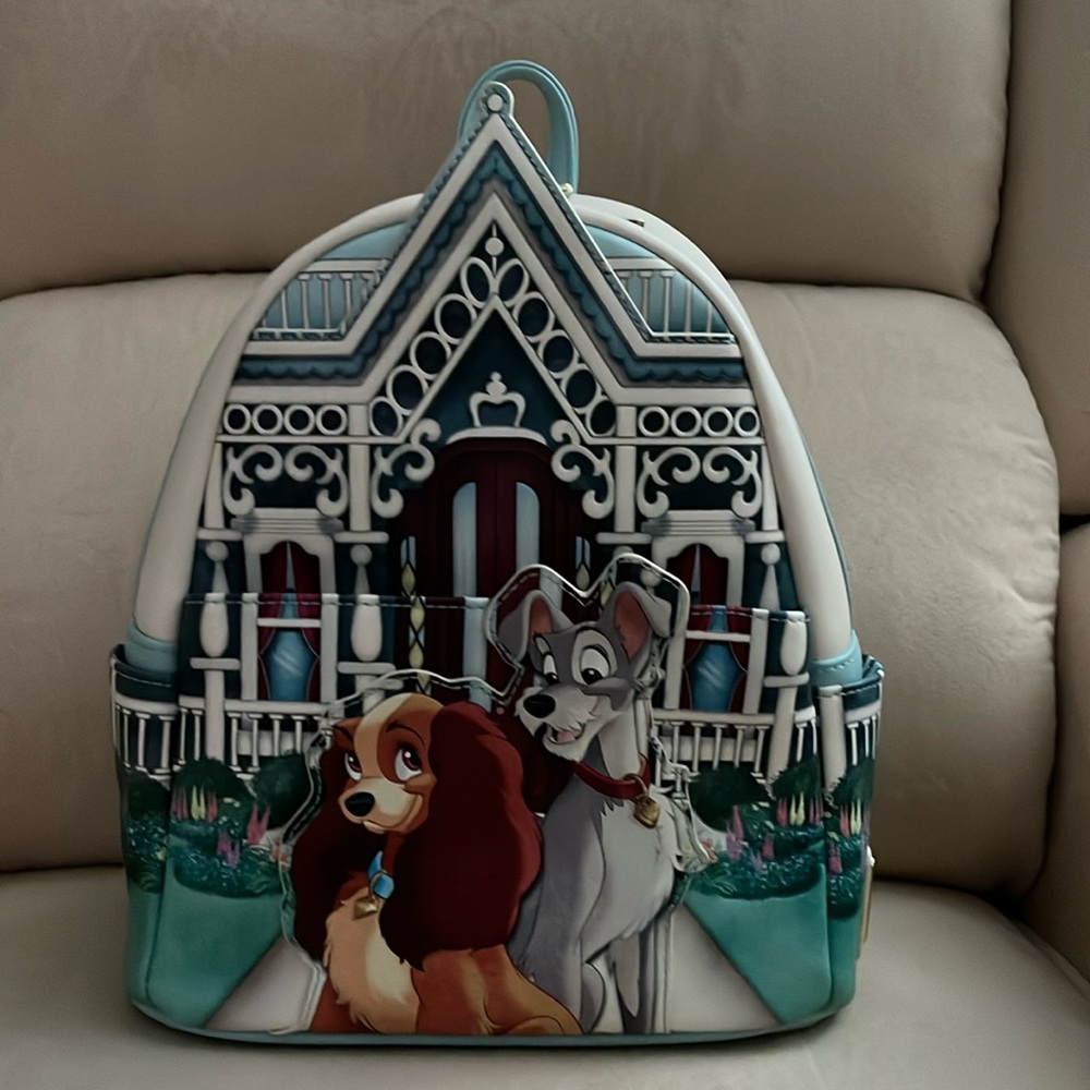 NWT LOUNGEFLY LADY & THE TRAMP backpack